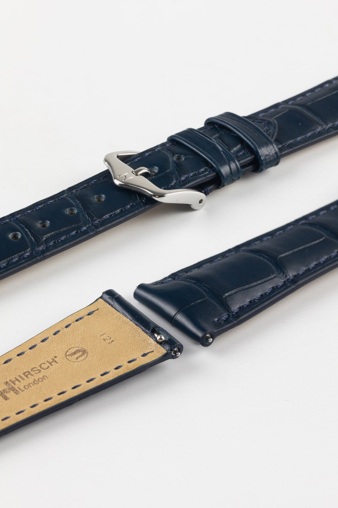 Alligator Leather Watch Strap in BLUE