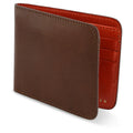 Leather Billfold Wallet - Light Brown / Orange